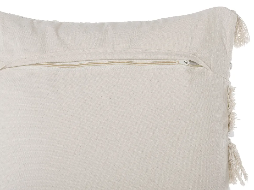 Almofada Decorativa Bordada Algodao Creme 45 X 45 Cm Villur