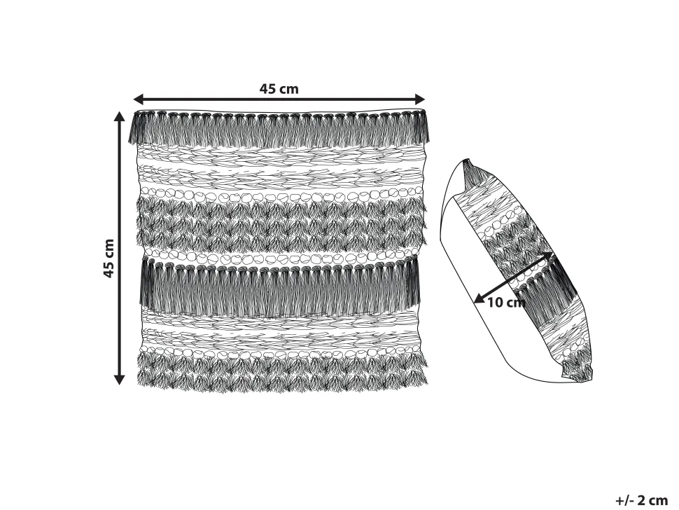 Almofada Decorativa Bordada Algodao Creme 45 X 45 Cm Villur