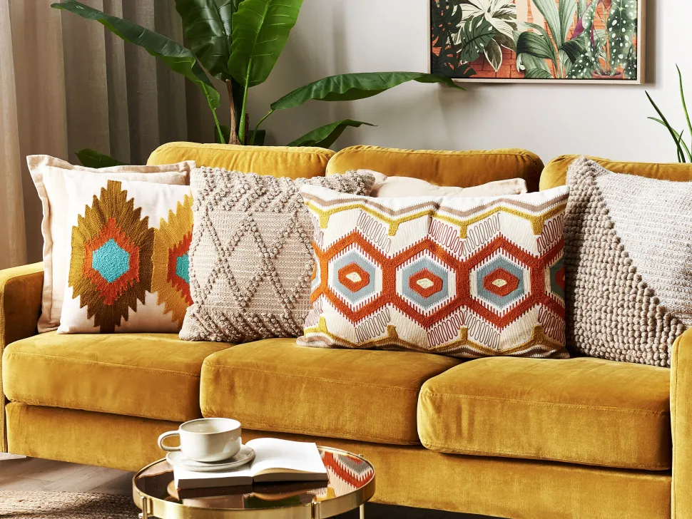 Almofada Decorativa Bordada Em Algodao Multicolor 40 X 60 Cm Majra