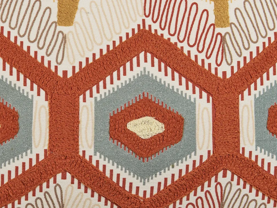 Almofada Decorativa Bordada Em Algodao Multicolor 40 X 60 Cm Majra