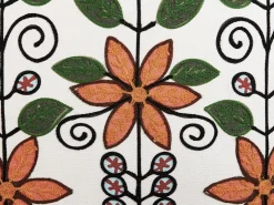 Almofada Decorativa Bordada Em Algodao Multicolor 50 X 50 Cm Vellore