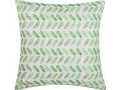 Almofada Decorativa Branca E Verde 45 X 45 Cm Prunus