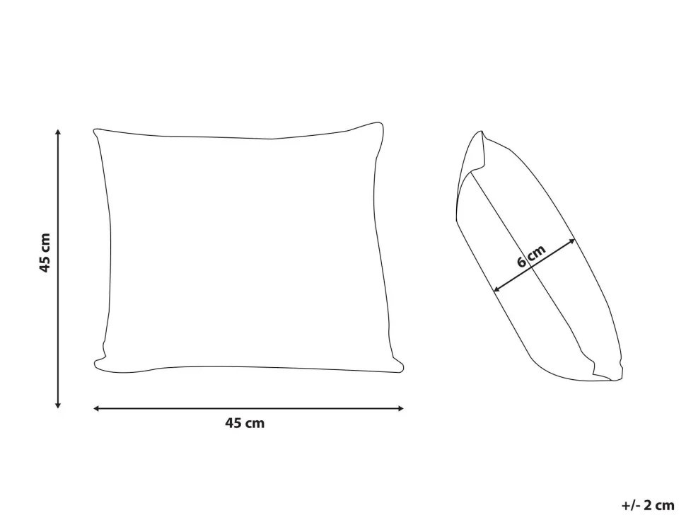 Almofada Decorativa Branca E Verde 45 X 45 Cm Prunus