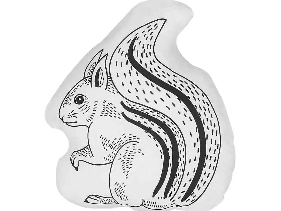 Almofada Decorativa Branca Em Forma De Esquilo 42 X 48 Cm Kolkata