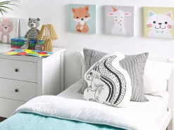 Almofada Decorativa Branca Em Forma De Esquilo 42 X 48 Cm Kolkata