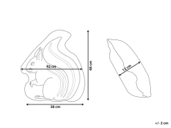 Almofada Decorativa Branca Em Forma De Esquilo 42 X 48 Cm Kolkata