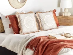 Almofada Decorativa Branca E Creme 45 X 45 Cm Agrimony