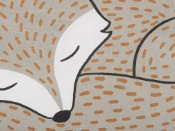 Almofada Decorativa Cinzenta Com Motivo De Raposa 50 X 40 Cm Dhanbad