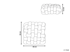 Almofada Decorativa Cinzento Blilhante Com Nos 30 X 30 Cm Sirali