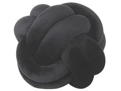 Almofada Decorativa Com No Em Veludo Preto 20 X 20 Cm Malni