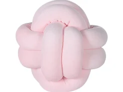 Almofada Decorativa Com No Em Veludo Rosa 20 X 20 Cm Malni