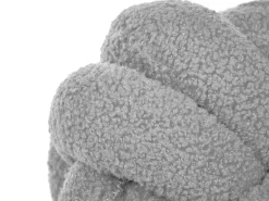 Almofada Decorativa Com No Em Tecido Boucle Cinzento 19 X 19 Cm Malni
