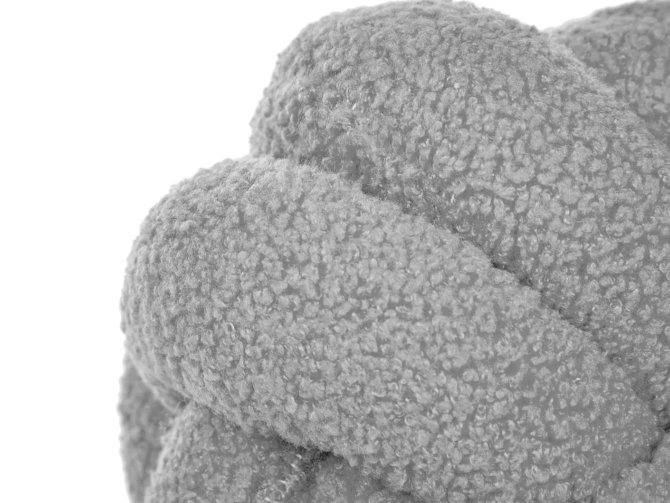 Almofada Decorativa Com No Em Tecido Boucle Cinzento 19 X 19 Cm Malni