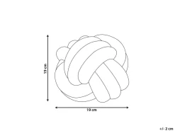 Almofada Decorativa Com No Em Tecido Boucle Cinzento 19 X 19 Cm Malni