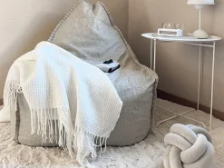 Almofada Decorativa Com No Em Veludo Cinzento Com Brilhantes 30 X 30 Cm Malni