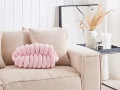 Almofada Decorativa Com No Rosa 45 X 25 Cm Panara