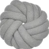 Almofada Decorativa Com No Em Tecido Boucle Cinzento 31 X 31 Cm Akola