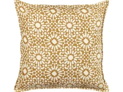 Almofada Decorativa Com Padrao Geometrico Em Algodao Creme 45 X 45 Cm Ceiba