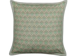 Almofada Decorativa Com Padrao De Folha Em Algodao Verde 45 X 45 Cm Pictus