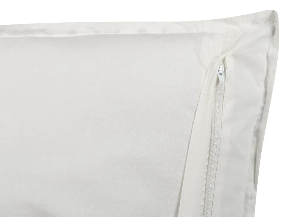 Almofada Decorativa Com Padrao Oriental Em Algodao Azul E Branco 45 X 45 Cm Cordata