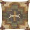 Almofada Decorativa Com Padrao Geometrico Em Juta Multicolor 45 X 45 Cm Pulicat