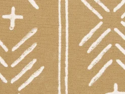 Almofada Decorativa Com Padrao Geometrico Em Algodao Creme E Branco 45 X 45 Cm Banyan