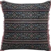 Almofada Decorativa Com Padrao De Flor Em Veludo Multicolor 45 X 45 Cm Ruta