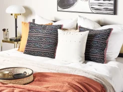 Almofada Decorativa Com Padrao De Flor Em Veludo Multicolor 45 X 45 Cm Ruta