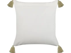 Almofada Decorativa Com Padrao Geometrico Em Algodao Verde E Branco 45 X 45 Cm Syringa