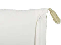 Almofada Decorativa Com Padrao Geometrico Em Algodao Verde E Branco 45 X 45 Cm Syringa