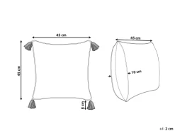 Almofada Decorativa Com Padrao Geometrico Em Algodao Verde E Branco 45 X 45 Cm Syringa