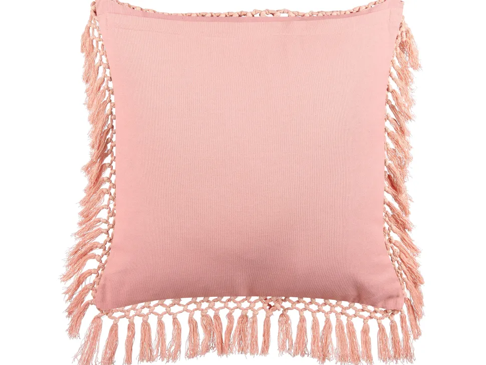 Almofada Decorativa Com Padrao De Flores Em Veludo Verde E Rosa 45 X 45 Cm Parrotia