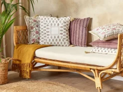 Almofada Decorativa Com Padrao Geometrico E Borlas Em Algodao Multicolor 45 X 45 Cm Setosa