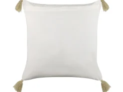 Almofada Decorativa Com Padrao Geometrico E Borlas Em Algodao Multicolor 45 X 45 Cm Setosa