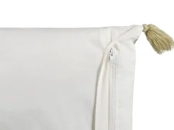 Almofada Decorativa Com Padrao Geometrico E Borlas Em Algodao Multicolor 45 X 45 Cm Setosa