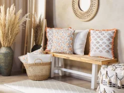 Almofada Decorativa Com Padrao Floral Multicolor 45 X 45 Cm Meadia