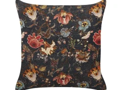 Almofada Decorativa Com Padrao De Flor Em Veludo Multicolor 45 X 45 Cm Ramonda