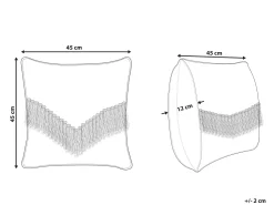 Almofada Decorativa Creme 45 X 45 Cm Sofca