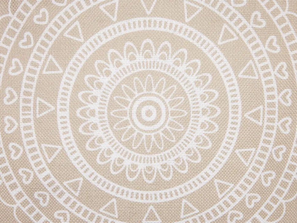 Almofada Decorativa Creme E Branca 45 X 45 Cm Geranium