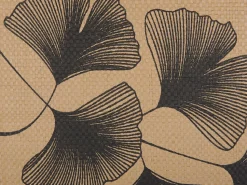 Almofada Decorativa Creme Com Folhas 45 X 45 Cm Wakad