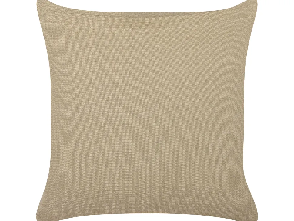 Almofada Decorativa Creme Branco E Taupe 45 X 45 Cm Senecio
