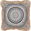 Almofada Decorativa Creme E Preta 45 X 45 Cm Agrimony