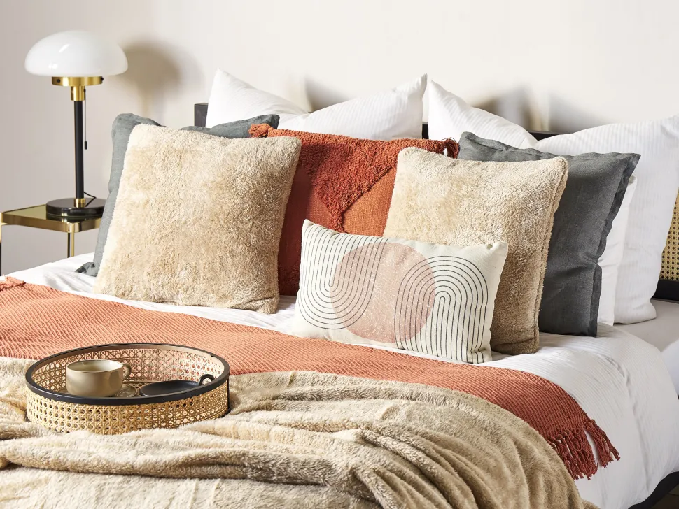 Almofada Decorativa Creme 45 X 45 Cm Pilea