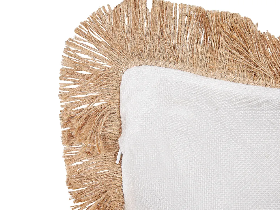 Almofada Decorativa Creme E Preta 45 X 45 Cm Geranium