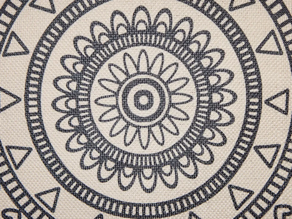 Almofada Decorativa Creme E Preta 45 X 45 Cm Geranium