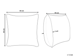 Almofada Decorativa Creme E Preta 45 X 45 Cm Geranium