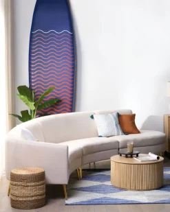 Almofada Decorativa Em Algodao Branco E Azul Escuro 45 X 45 Cm Tilia