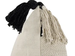 Almofada Decorativa Em Algodao Creme E Preta 45 X 45 Cm Hydrangea