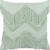 Almofada Decorativa Em Algodao Verde Claro Com Borlas 45 X 45 Cm Bacopa