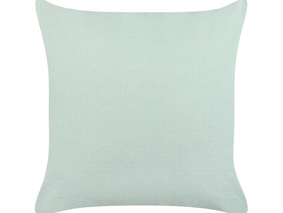 Almofada Decorativa Em Algodao Verde Claro Com Borlas 45 X 45 Cm Bacopa